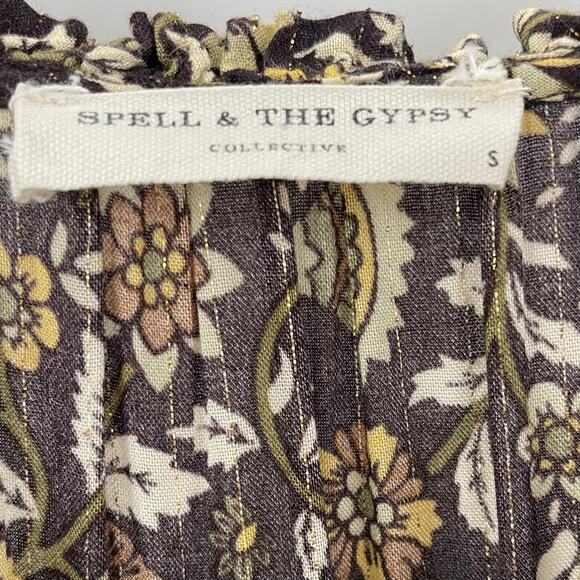 Spell & The Gypsy Collective x Free People S Dahlia Maxi Dress Brown Floral - Picture 9 of 13